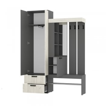 Прихожая Трамп графит/крафт белый (БТС) в Сухом Логу - suhoj-log.mebel-e96.ru