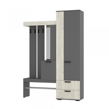 Прихожая Трамп графит/крафт белый (БТС) в Сухом Логу - suhoj-log.mebel-e96.ru