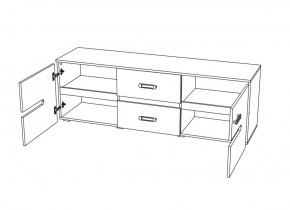 Тумба под ТВ Ким (Белый глянец/Венге) в Сухом Логу - suhoj-log.mebel-e96.ru