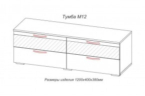 Тумба TV (М-12) Марсель (АстридМ) в Сухом Логу - suhoj-log.mebel-e96.ru