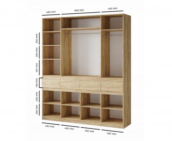 Шкаф 2000 мм Турин ЛДСП крафт серый/кашемир (ВВР) в Сухом Логу - suhoj-log.mebel-e96.ru