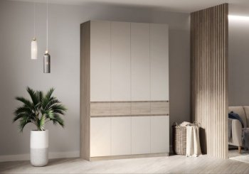 Шкаф 2000 мм Турин ЛДСП крафт серый/кашемир (ВВР) в Сухом Логу - suhoj-log.mebel-e96.ru