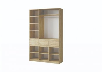 Шкаф 1500 мм Турин ЛДСП крафт/белый шагрень (ВВР) в Сухом Логу - suhoj-log.mebel-e96.ru