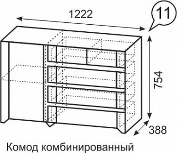 Комод комбинированный №11 Твист (ИжМ) в Сухом Логу - suhoj-log.mebel-e96.ru