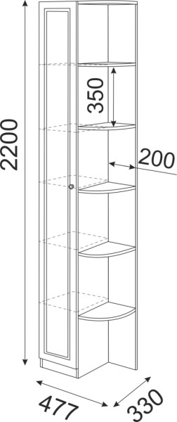 Угловой пристрой Беатрис (модуль 13) левый (Риннер) в Сухом Логу - suhoj-log.mebel-e96.ru