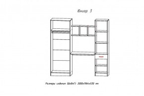 Стенка детская Юниор-3 (АстридМ) в Сухом Логу - suhoj-log.mebel-e96.ru