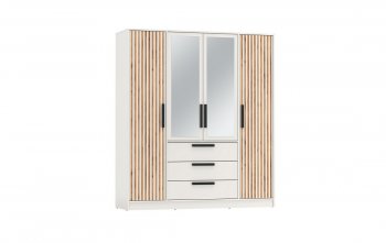 Шкаф 1700 мм 83.07 Вегас (4-х дв.) белый (Олмеко) в Сухом Логу - suhoj-log.mebel-e96.ru