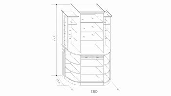 Шкаф универсальный с зеркалами Венеция В-1 (Мар) в Сухом Логу - suhoj-log.mebel-e96.ru