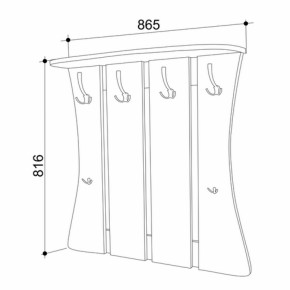 Вешалка Уют 2 (Мебельсон) в Сухом Логу - suhoj-log.mebel-e96.ru