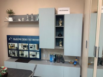 Стенка Сканди МДФ НМ-001 грин грей софт (Стиль) в Сухом Логу - suhoj-log.mebel-e96.ru