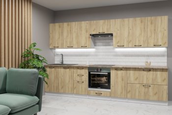 Кухонный гарнитур Янтарь 3000 мм (Герда) в Сухом Логу - suhoj-log.mebel-e96.ru