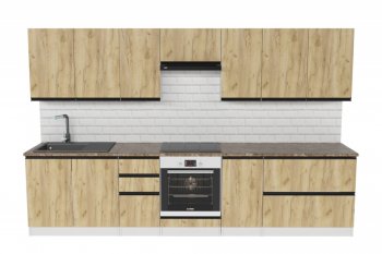 Кухонный гарнитур Янтарь экстра 3000 мм (Герда) в Сухом Логу - suhoj-log.mebel-e96.ru