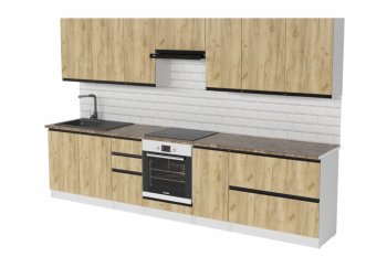 Кухонный гарнитур Янтарь экстра 3000 мм (Герда) в Сухом Логу - suhoj-log.mebel-e96.ru