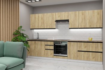 Кухонный гарнитур Янтарь экстра 3000 мм (Герда) в Сухом Логу - suhoj-log.mebel-e96.ru